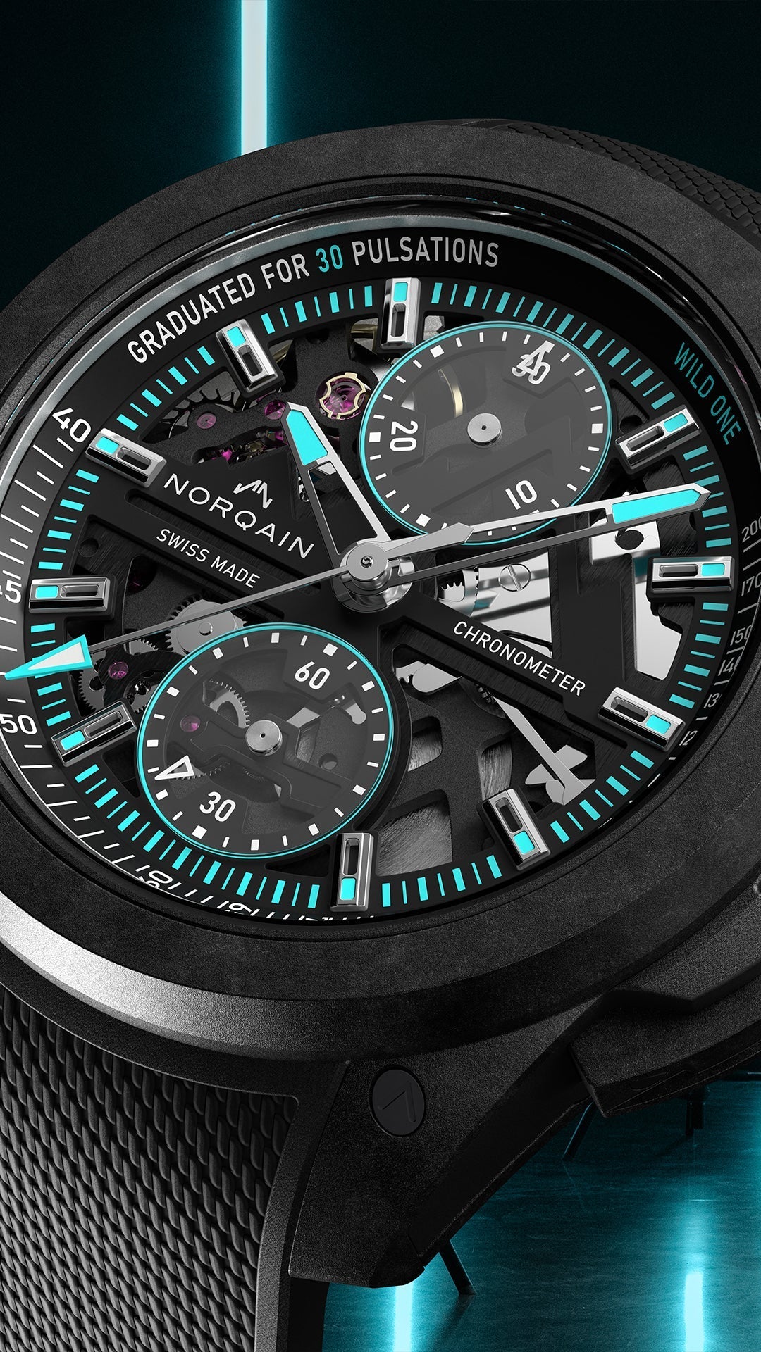 Norqain  wild one skeleton chrono
